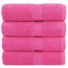 vidaXL Gastendoekjes SOLUND 4 st 600 g/m² 30x50 cm roze