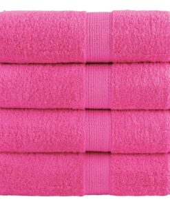 vidaXL Gastendoekjes SOLUND 4 st 600 g/m² 30x50 cm roze