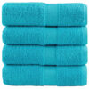 vidaXL Gastendoekjes SOLUND 4 st 600 g/m² 30x50 cm turquoise