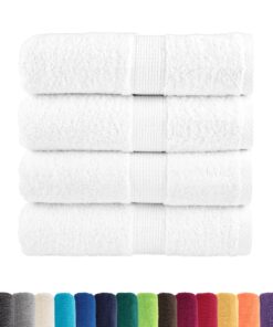 vidaXL Gastendoekjes SOLUND 4 st 600 g/m² 30x50 cm wit