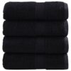 vidaXL Gastendoekjes SOLUND 4 st 600 g/m² 30x50 cm zwart