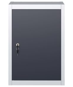 vidaXL Gereedschapskast voor aan de wand metaal grijs en zwart