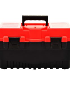 vidaXL Gereedschapskist 462x256x242 mm kunststof rood