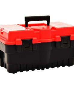 vidaXL Gereedschapskist 462x256x242 mm kunststof rood