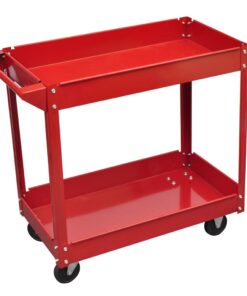 vidaXL Gereedschapstrolley 100 kg rood