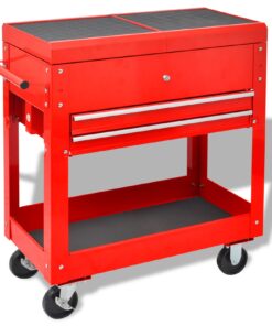 vidaXL Gereedschapswagen Rood 70.5 x 37 x 71 cm Staal