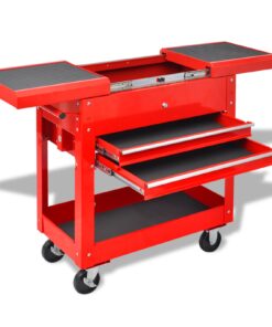 vidaXL Gereedschapswagen Rood 70.5 x 37 x 71 cm Staal