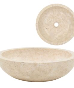 vidaXL Gootsteen 40x12 cm marmer crème