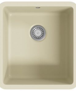 vidaXL Gootsteen enkele bak graniet beige