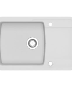 vidaXL Gootsteen enkele bak graniet wit