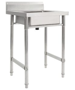 vidaXL Gootsteen enkele bak roestvrij staal