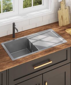 vidaXL Gootsteen handgemaakt roestvrij staal