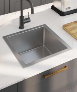 vidaXL Gootsteen handgemaakt roestvrij staal