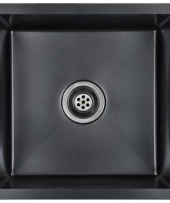 vidaXL Gootsteen handgemaakt roestvrij staal zwart