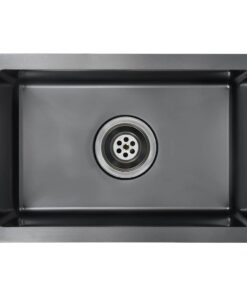 vidaXL Gootsteen handgemaakt roestvrij staal zwart