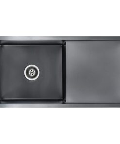 vidaXL Gootsteen handgemaakt roestvrij staal zwart