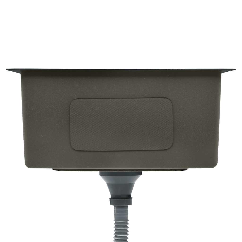 vidaXL Gootsteen handgemaakt roestvrij staal zwart - Image 5