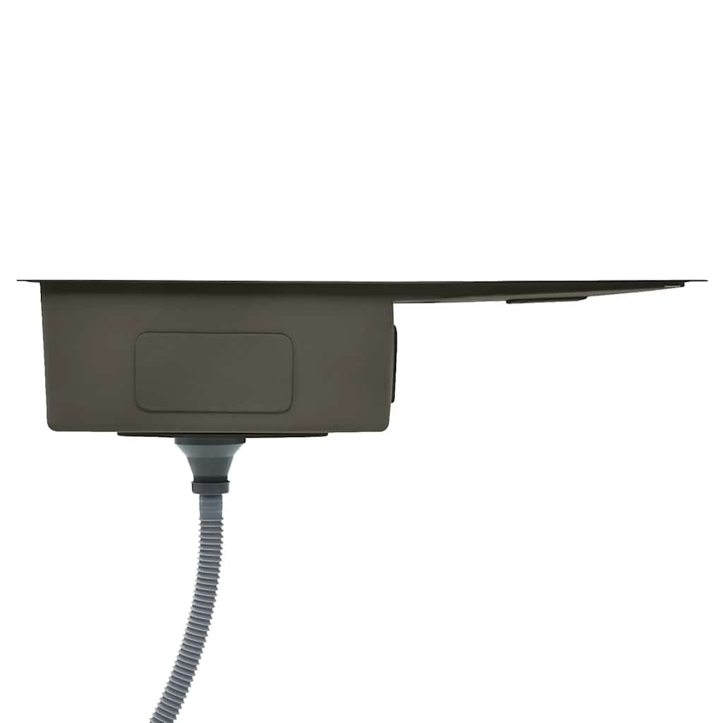 vidaXL Gootsteen handgemaakt roestvrij staal zwart - Image 5