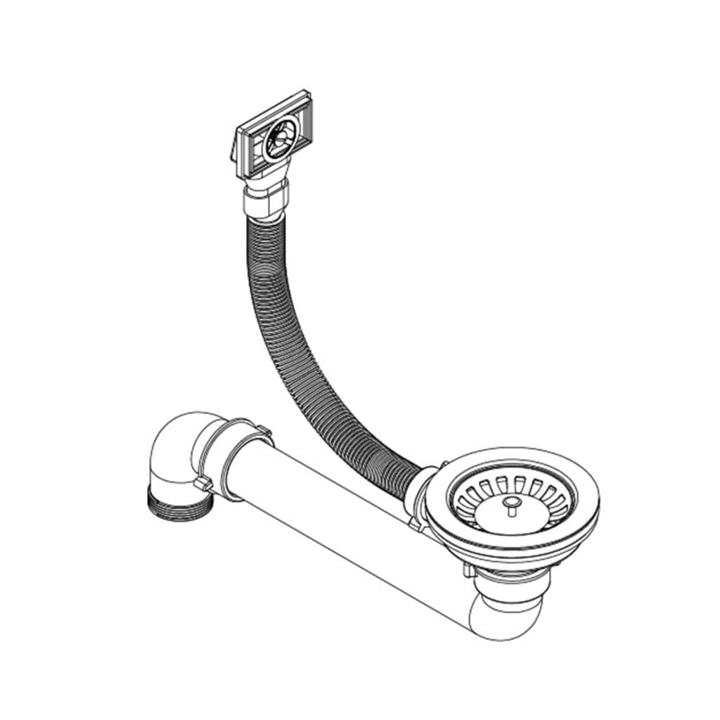 vidaXL Gootsteen rond enkele bak graniet grijs - Image 7