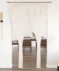 vidaXL Gordijn macramé 140x240 cm katoen