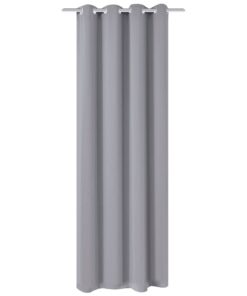 vidaXL Gordijn met metalen ringen verduisterend 270x245 grijs
