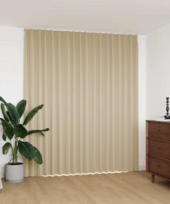 vidaXL Gordijn verduisterend met haken 290x245 cm beige