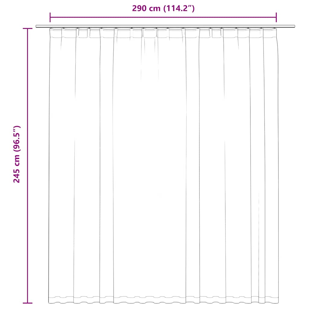 vidaXL Gordijn verduisterend met haken 290x245 cm beige - Image 7