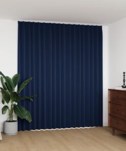 vidaXL Gordijn verduisterend met haken 290x245 cm blauw