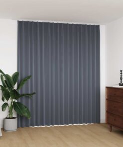 vidaXL Gordijn verduisterend met haken 290x245 cm grijs