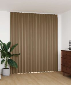vidaXL Gordijn verduisterend met haken 290x245 cm taupe