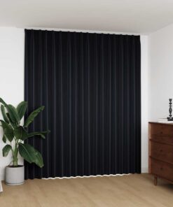 vidaXL Gordijn verduisterend met haken 290x245 cm zwart