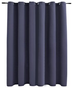 vidaXL Gordijn verduisterend met metalen ringen 290x245 cm antraciet