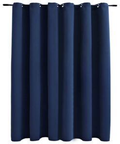 vidaXL Gordijn verduisterend met metalen ringen 290x245 cm blauw