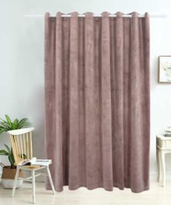 vidaXL Gordijn verduisterend met ringen 290x245 cm fluweel antiekroze