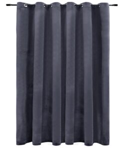 vidaXL Gordijn verduisterend met ringen 290x245 cm fluweel antraciet