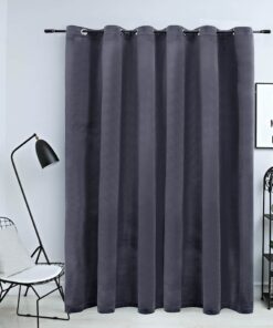 vidaXL Gordijn verduisterend met ringen 290x245 cm fluweel antraciet