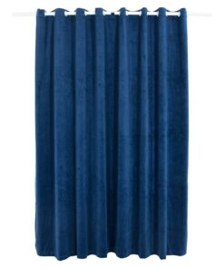 vidaXL Gordijn verduisterend met ringen 290x245 cm fluweel blauw
