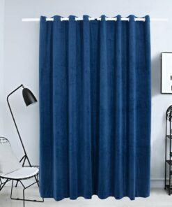 vidaXL Gordijn verduisterend met ringen 290x245 cm fluweel blauw