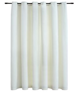 vidaXL Gordijn verduisterend met ringen 290x245 cm fluweel crème
