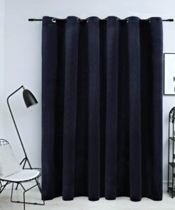vidaXL Gordijn verduisterend met ringen 290x245 cm fluweel zwart