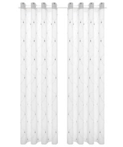 vidaXL Gordijnen 2 pcs Wit 140 x 245 cm Polyester