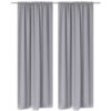vidaXL Gordijnen met gleuven 135 x 245 cm grijs 2 st