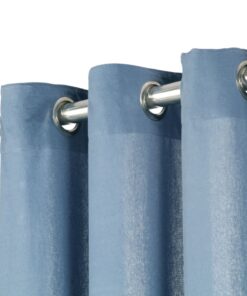 vidaXL Gordijnen met metalen ringen 2 st 140x225 cm katoen blauw