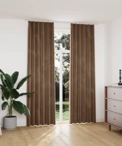 vidaXL Gordijnen verduisterend 2 st met haken 140x245 cm fluweel beige