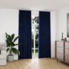 vidaXL Gordijnen verduisterend 2 st met haken 140x245 cm fluweel blauw