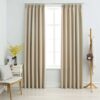 vidaXL Gordijnen verduisterend met haken 2 st 140x225 cm beige