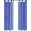vidaXL Gordijnen voile 140x225 cm koningsblauw 2 st