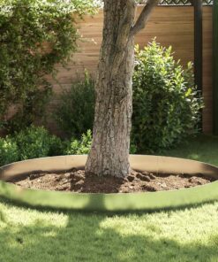 vidaXL Grasboorden 100x19 cm gegalvaniseerd staal 5 st