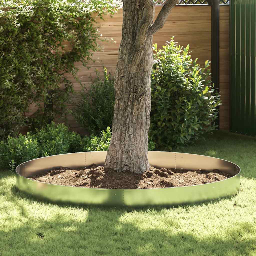 vidaXL Grasboorden 100x19 cm gegalvaniseerd staal 5 st