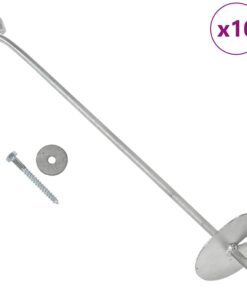 vidaXL Grondankers 10 st 10x60 cm gegalvaniseerd metaal